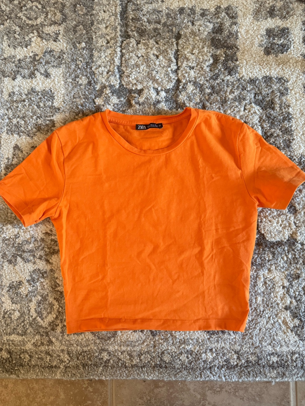 Zara Kids Short Sleeve Tee in Bright Orange